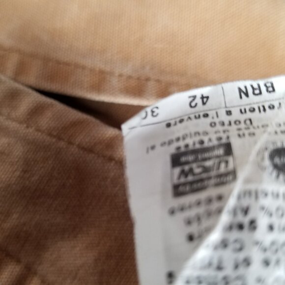 Vintage Carhartt Duck Canvas Overalls Distressed Double Knee Brown R01 42 x 30 - Picture 14 of 14